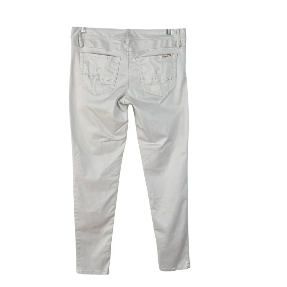 LILLY PULITZER Worth Skinny Jeans Womens Mid Rise‎ White Stretch Fit Cotton Sz 6